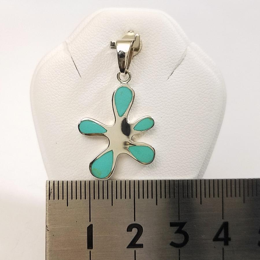 シルバーアクセ[シルバー925 ペンダント・トップ ターコイズ・カラー