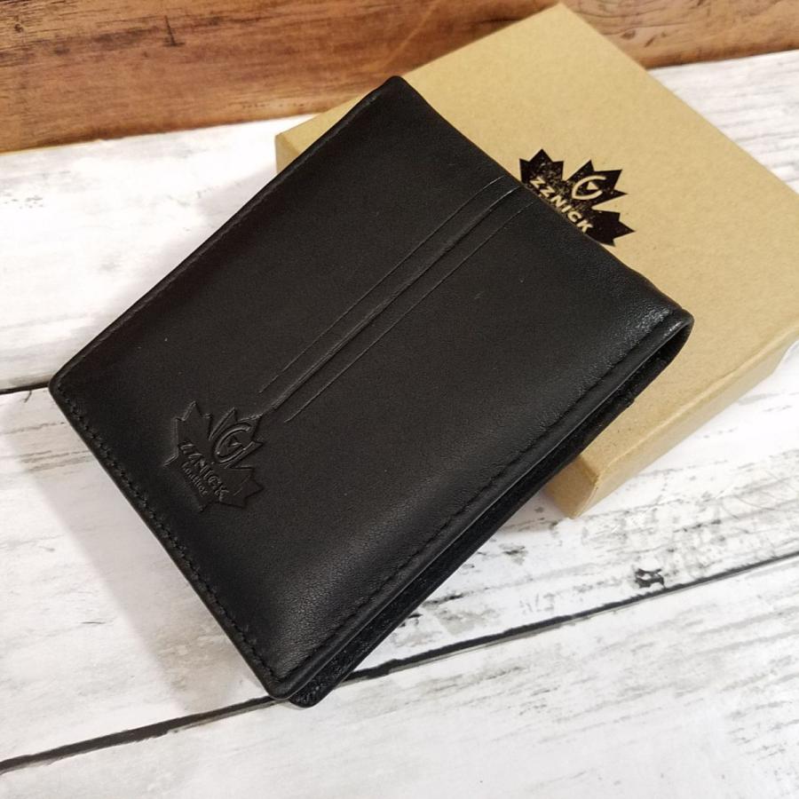 財布[アウトレット 牛革 メンズ 二つ折り財布(ブラック) ZZNICK 財布[アウトレット 牛革 メンズ 二つ折り財布(ブラック) ZZNICK