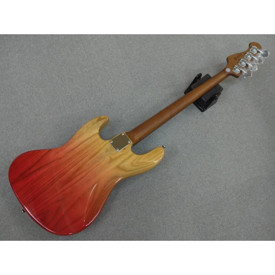 Bacchus GLOBAL Series WL4-ASH/RSM RED-GRD(Red-Gradation)　クリアピックガード仕様 ローステッドメイプルネック バッカスベース【現物画像】_5