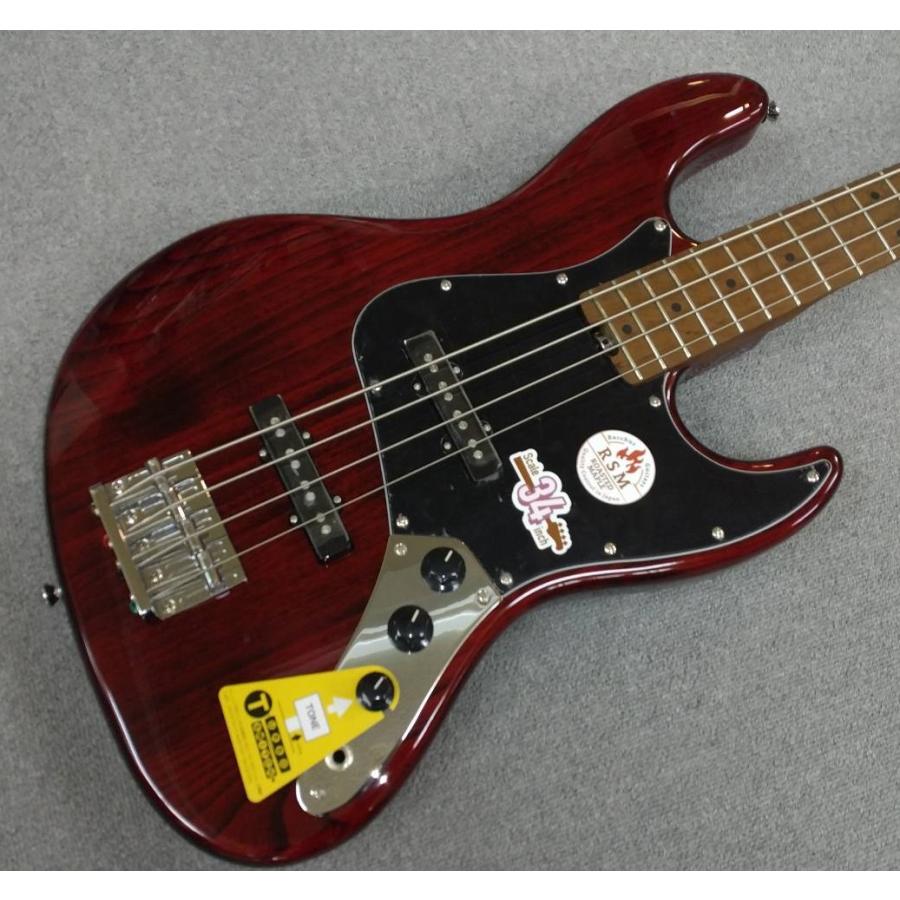 Bacchus GLOBAL Series WL4-ASH/RSM (STR /シースルーレッド) ローステッドメイプルネック バッカス・エレキベース【現物画像】_2