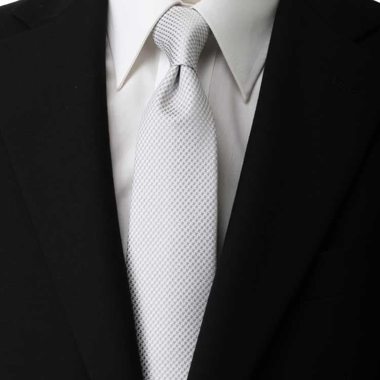 ネクタイ シルク フォーマルタイ シルバータイ チーフ セット