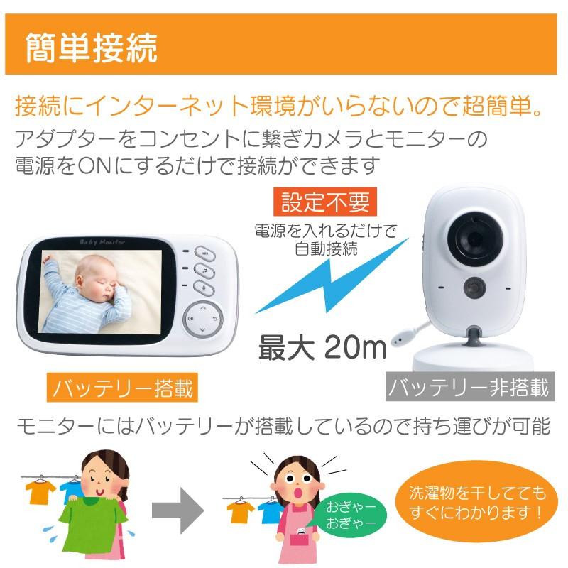 ネットワークカメラ モニター セット 見守りカメラ 温度計 音声検知 会話 暗視 屋内 室内 室温 温度 充電式 Ipカメラ ペットカメラ 介護カメラ ベビーカメラ Babycam Monitor ファンクスストア 通販 Yahoo ショッピング
