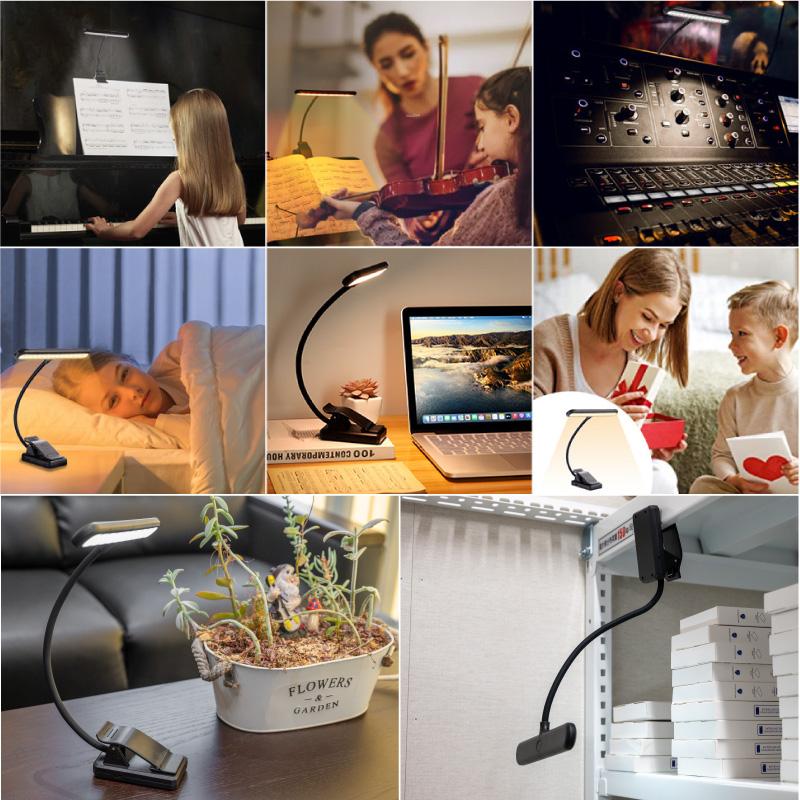 譜面灯 充電式 譜面台 ライト コードレス 譜面台ライト 譜面台用ライト 3段階 調光 4調色 LED USB |  | 08