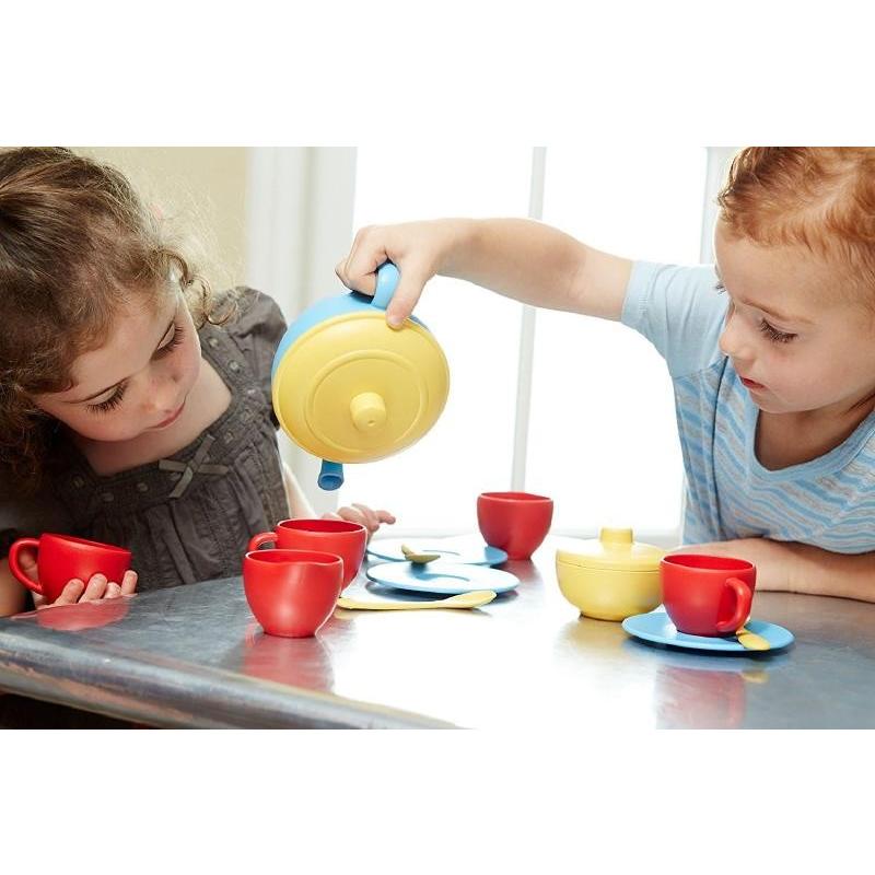Shop Green Toys Tea Set, Blue/Red/Yellow At Artsy Sister