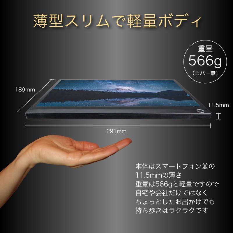 高画質 フルHD HDR 12.5インチ モバイルモニター 1920×1080