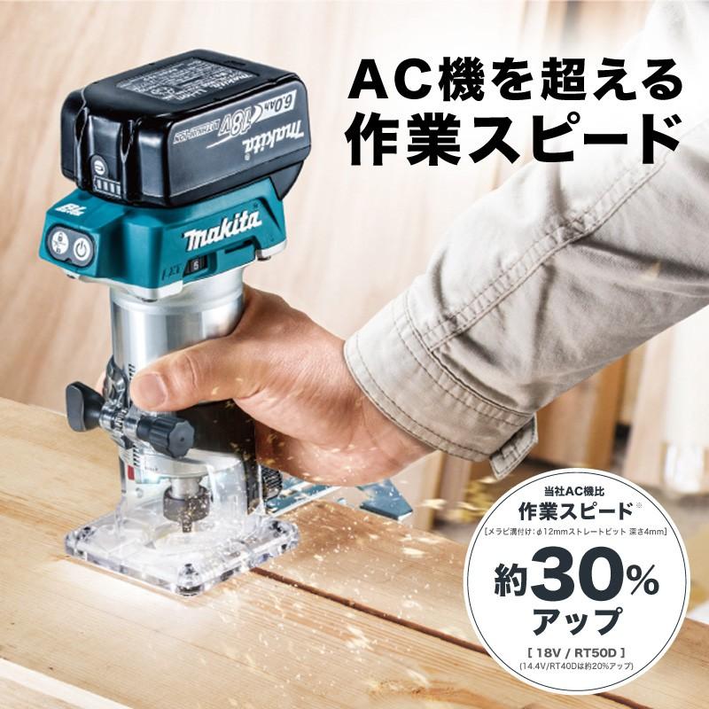 マキタ Makita 充電式トリマ トリマー RT50DZ + ケース + 標準付属品 + 取説付セット セットばらし品 バッテリと充電器なし仕様 国内正規品｜funks-store｜02