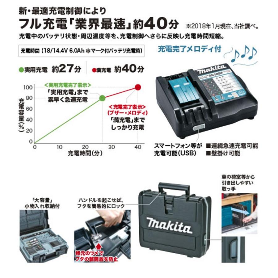 マキタ TD161DRGX (14.4V/6.0Ah) 充電式インパクトドライバ インパクト
