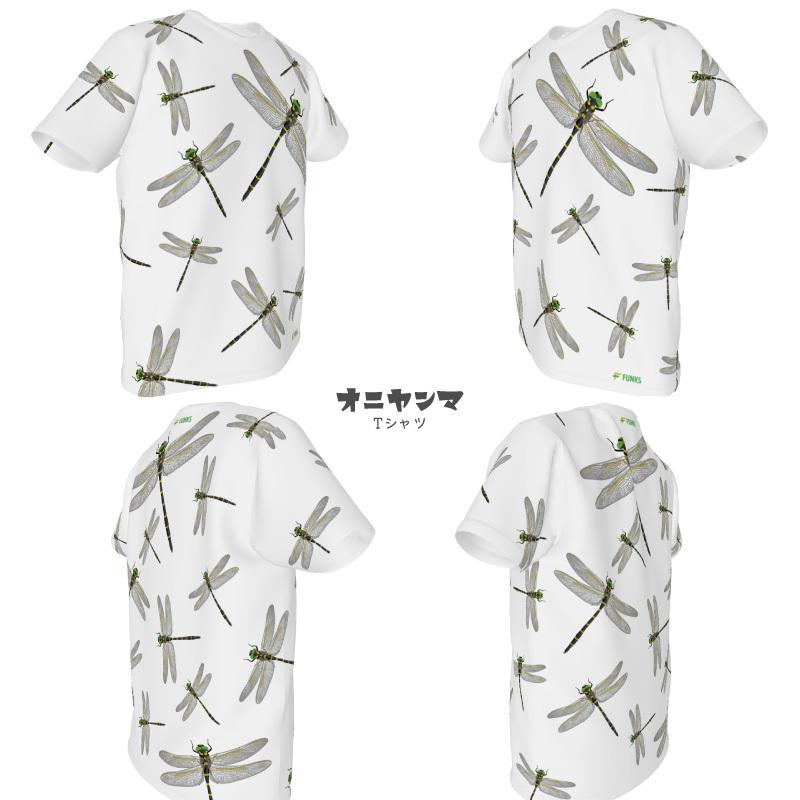 FUNKS オニヤンマ Tシャツ トンボ 柄Tシャツ 男女兼用 半袖 XS S M L XL｜funks-store｜05