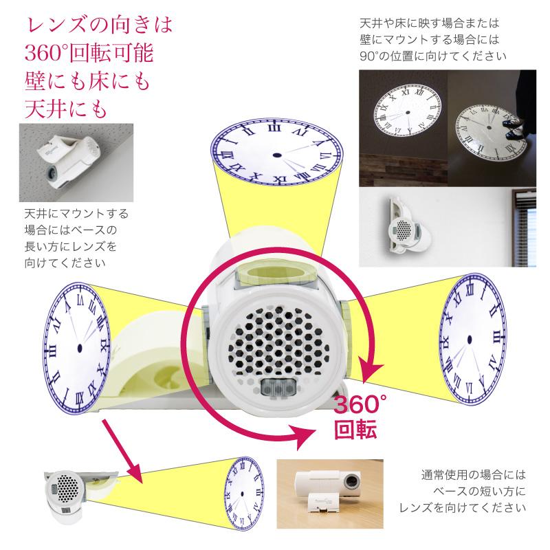 一年保証 FUNKS 公式 メーカー保証 プロジェクター クロック Projector