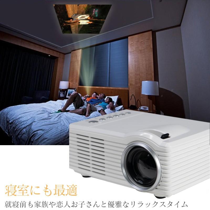 プロジェクター ポータブル 小型 コードレス USBメモリ SDカード