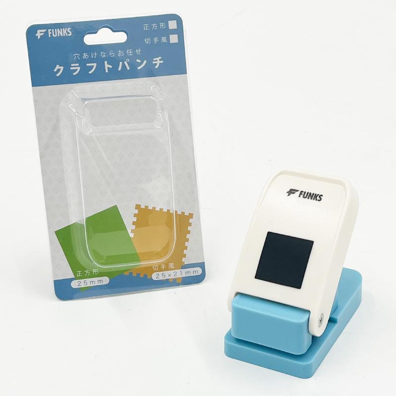 FUNKS クラフトパンチ 正方形 1インチ 穴あけパンチ スクエア 25mm