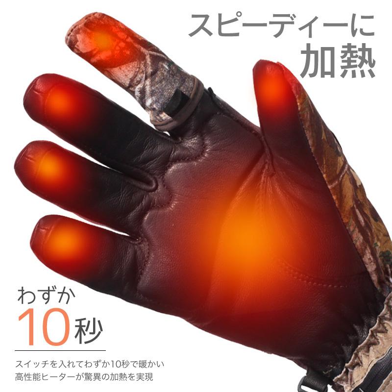 SAVIOR 電熱グローブ バッテリー付き オープンフィンガー 指先 バイク