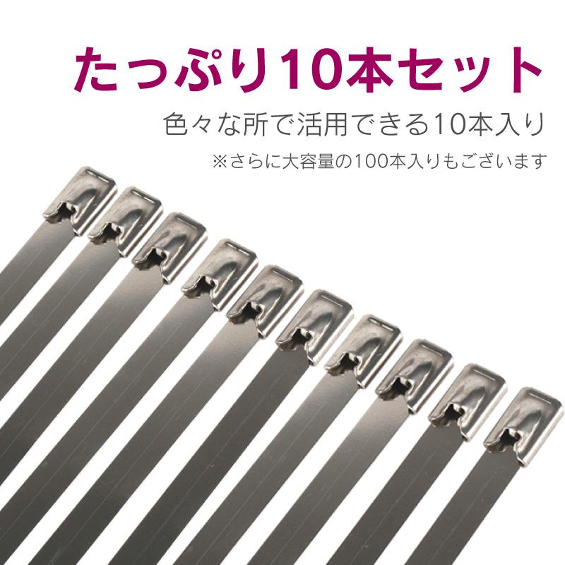 結束バンド ステンレス 200mm ケーブルタイ ステンレスバンド 屋外