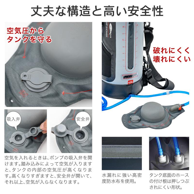 【新品・未使用】ポータブルシャワーセット 2026年新型 アウトドア キャンプ 一年保証 アウトドアシャワー ポータブルシャワー 12L 加圧式 ソーラー
