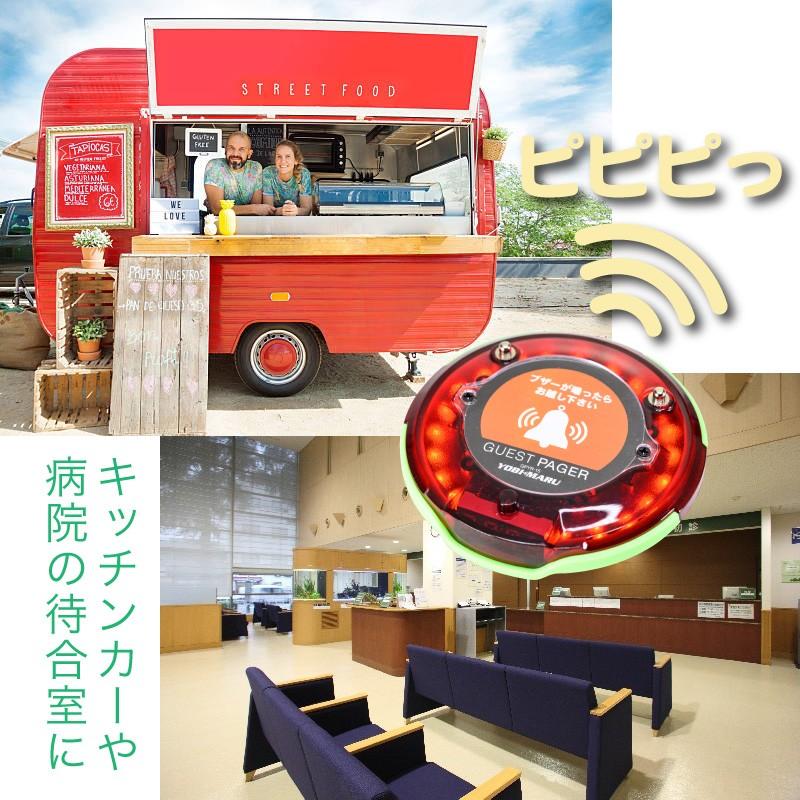 メーカー保証 子機増設可 ゲストページャー 呼び丸 ラウンド フード 