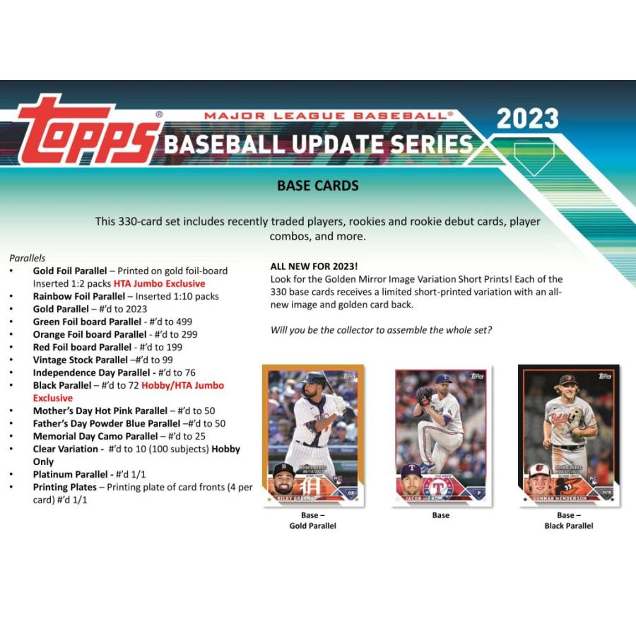 MLB 2023 TOPPS UPDATE SERIES BASEBALL JUMBO シュリンク付き未 MLB 2023 TOPPS UPDATE SERIES BASEBALL JUMBO シュリンク付き未