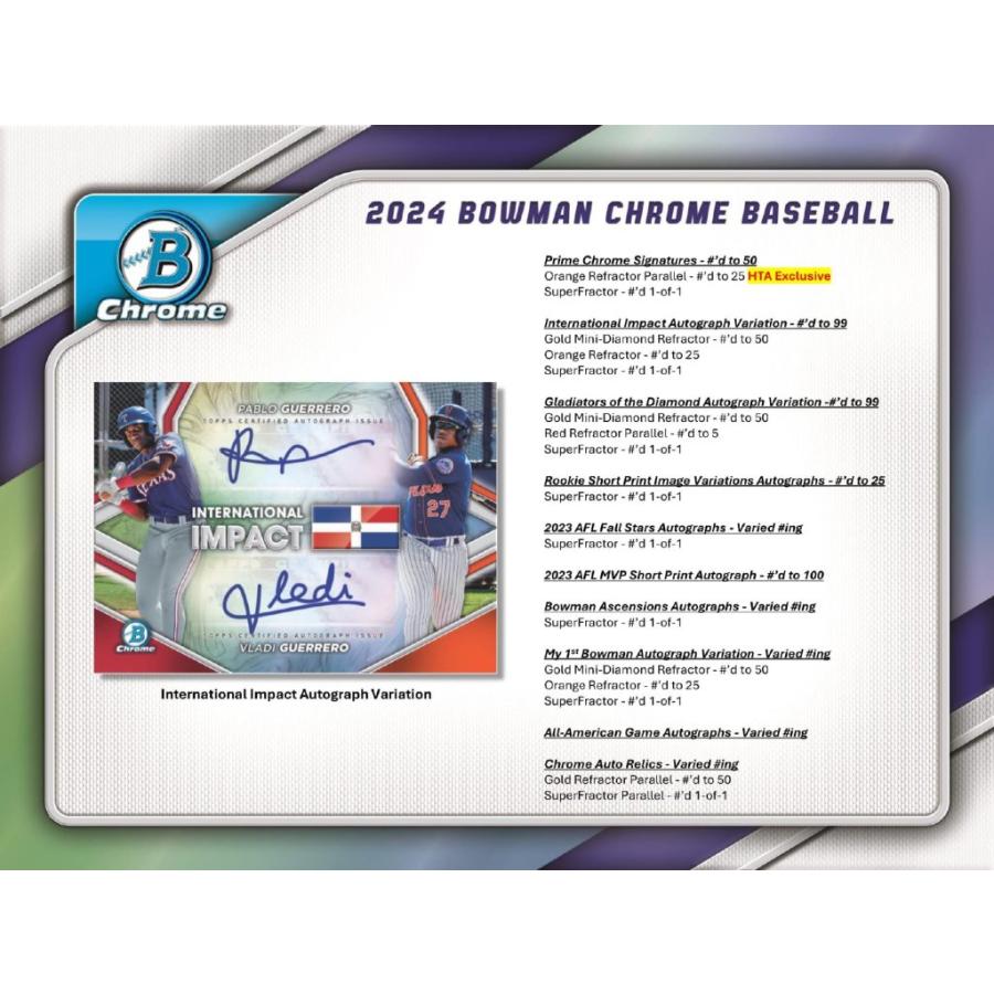 MLB 2024 TOPPS BOWMAN CHROME HTA シュリンク付き未開封