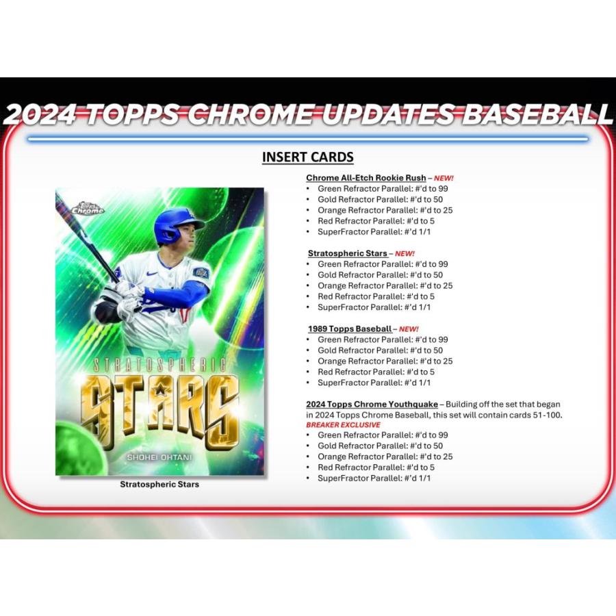 MLB 2024 TOPPS CHROME UPDATES JUMBO シュリンク付き未開封ボックス 