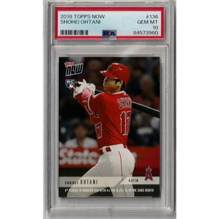 TOPPS NOW GEM MINT PSA10 #136 大谷翔平 史上4人目、同じ月に4本塁打