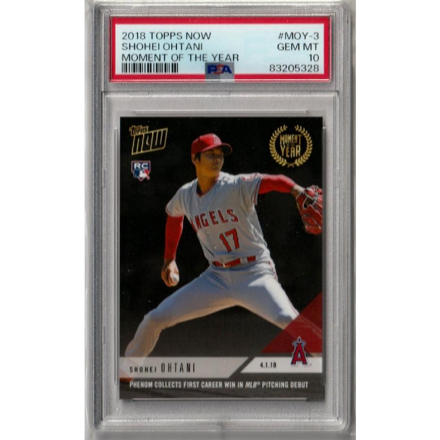 Topps NOW GEM MINT PSA10 大谷翔平 2018 Moment Of The Year MOY-3 