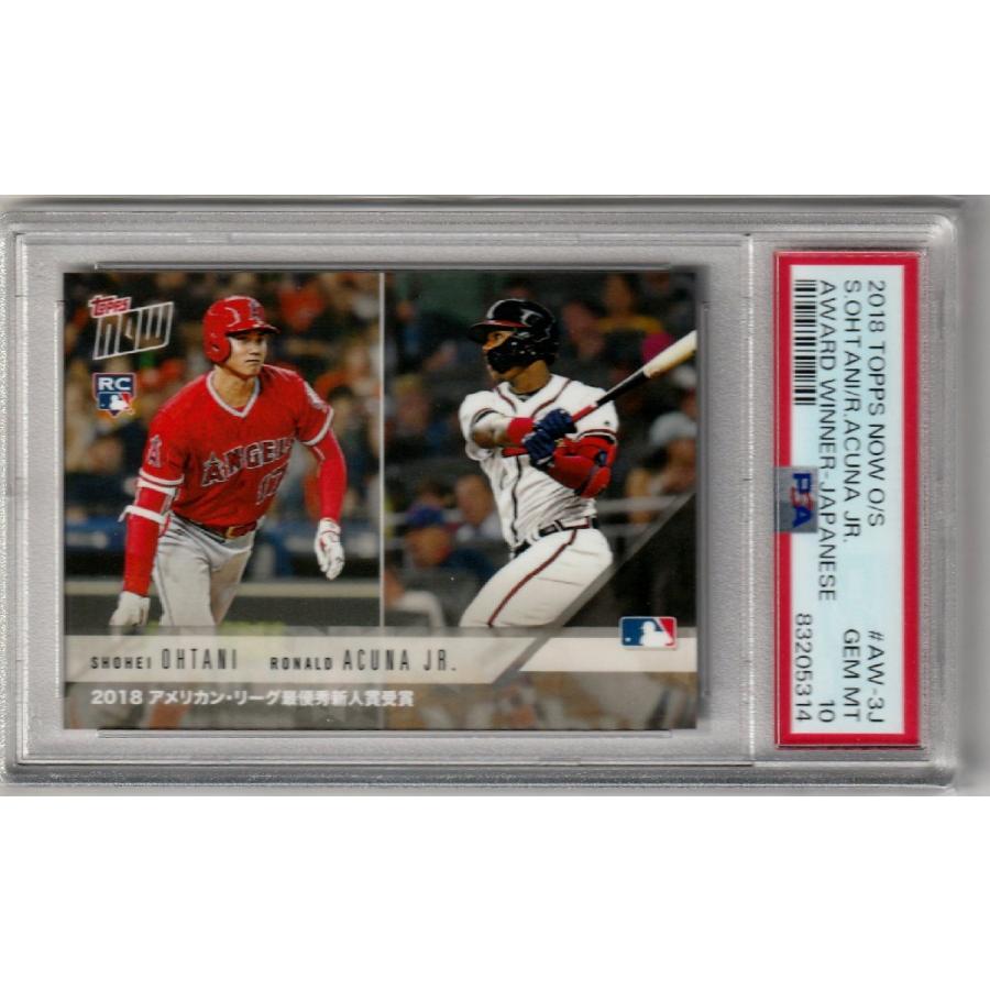opps NOW GEM MINT PSA10 大谷翔平/アクーニャ AW-3J 2018 アメリカン 