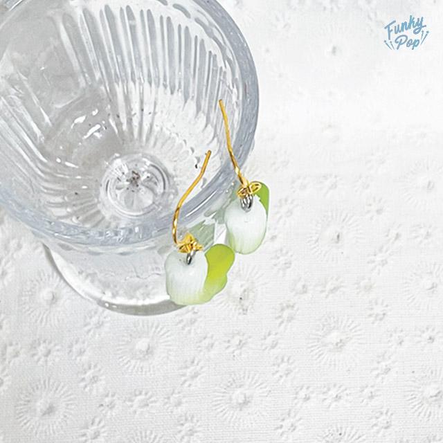 fac0088(箱入り)ミニチュア ねぎ ピアス【レディース アクセサリー