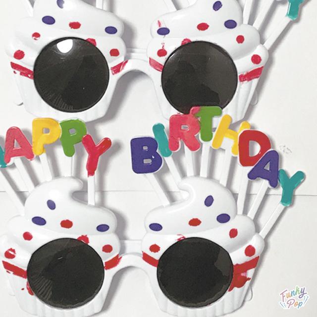 キッズ バースデー カップケーキ サングラス 子供 キッズ ジュニア 赤ちゃん ベビー 誕生日 メガネ めがね パーティー おもちゃ Fu 0142 ファンキーポップ 通販 Yahoo ショッピング