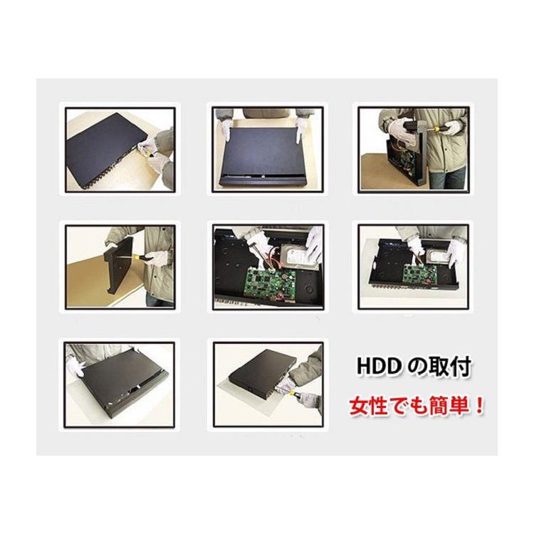 防犯カメラ 録画装置 HDMI出力搭載 8CH-DVR録画装置 H.264デジタル