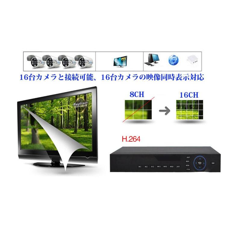 16CH-DVRデジタルレコーダー DVR NVR AHD 3in1 カメラ16台接続可能 スマホでどこからでもリアルイム監視、遠隔操作 VGA/HDMI出力 DVR16CH_4
