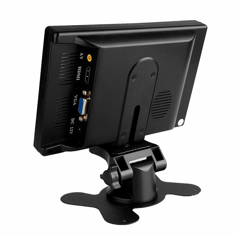 7インチ液晶薄型オンダッシュモニター WSVGA液晶 HDMI/VGA接続対応