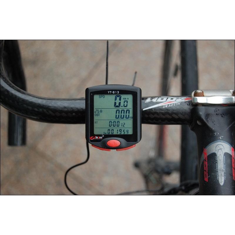 防滴仕様自転車サイクルコンピューター ダイエットや体調管理 全13機能