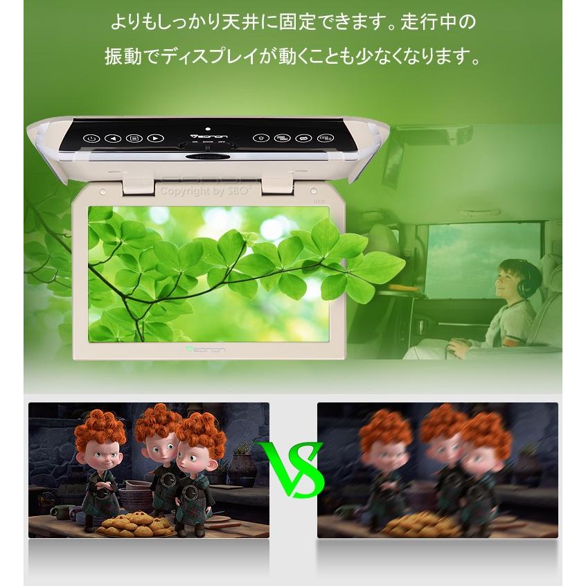 EONON 10.1インチフリップダウンモニター 超薄型デジタル