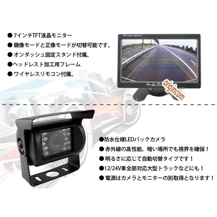 限定特価】【限定特価】カメラ・モニターセット カメラ2個搭載 12 24V