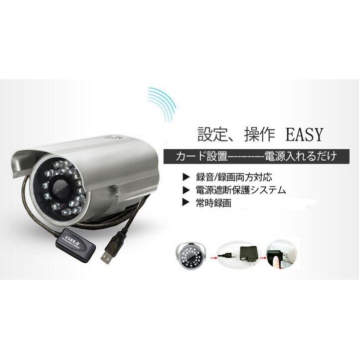 防犯カメラ Usb給電 Dvrレコーダー不要 Sdカード32gb 防水仕様 赤外線led暗視 夜間撮影 Hd808 Org006 ファンライフショップ 通販 Yahoo ショッピング