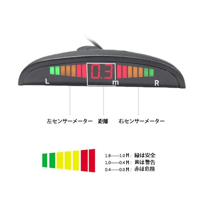バックセンサー パーキングセンサー アラーム&モニター付き 12V バックセンサー パーキングセンサー アラーム&モニター付き 12V