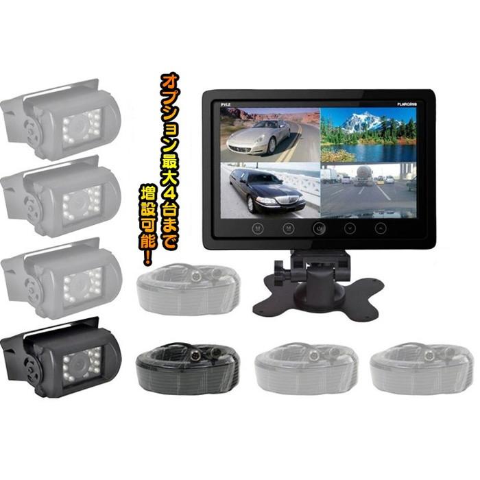 SHARP CCDレンズ4ピン防水カメラ 4ピン映像ケーブル 9インチ液晶