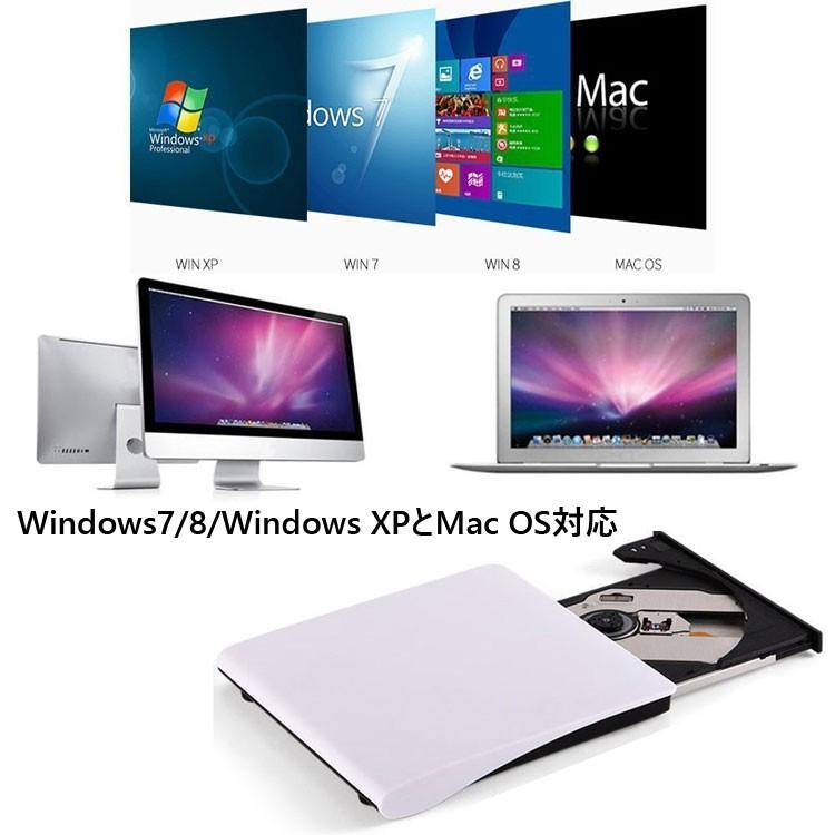 USB3.0 ポータブル外付けドライブ DVD±RW CD-RW 光学式  流線型 Window/Linux/Mac OS対応 超スリムオシャレスタイル  USBDVD30｜funlife｜05
