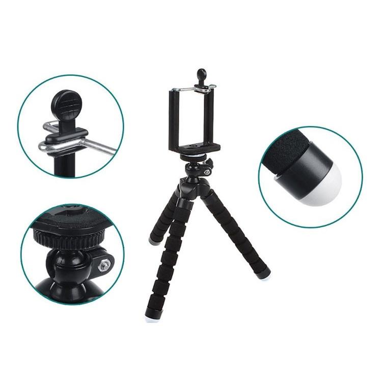 タコ風スマートフォン用三脚 ホルダー 自撮りシャッター付き デジカメ