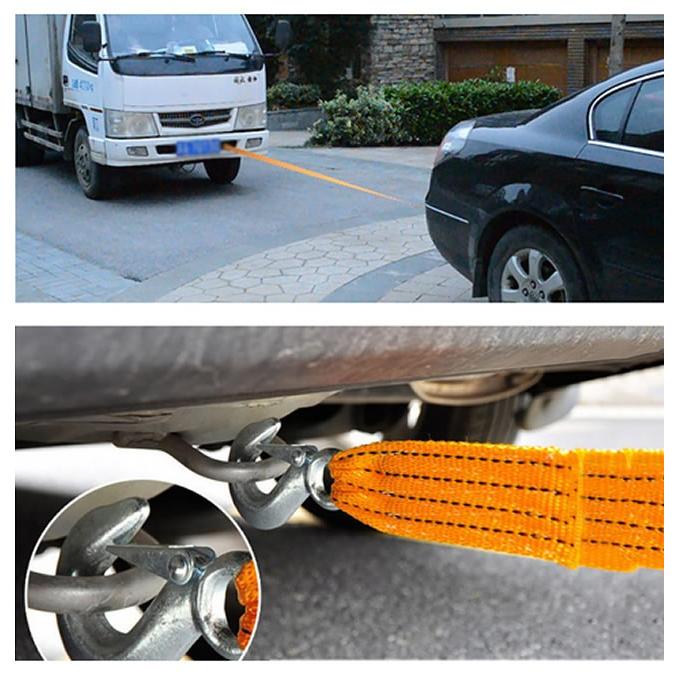 車両牽引ロープ 緊急 事故用 両端フック付 牽引ベルト ケーブル 3トン 丸めれば非常にコンパクト やわらかな合成繊維製 Cts350g Org ファンライフショップ 通販 Yahoo ショッピング