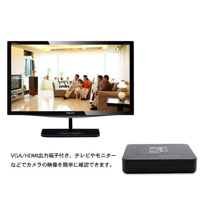 防犯カメラセット 4CHデジタルレコーダー＋CCTVカメラ+20M映像ケーブル 最大4台接続・同時録画可能 リアルイム監視/遠隔操作VGA/HDMI出力 DVR1004CT100SET｜funlife｜02