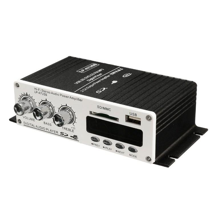 LEPY製 コンパクトオーディオアンプ USB/SDカード再生可 リモコン付