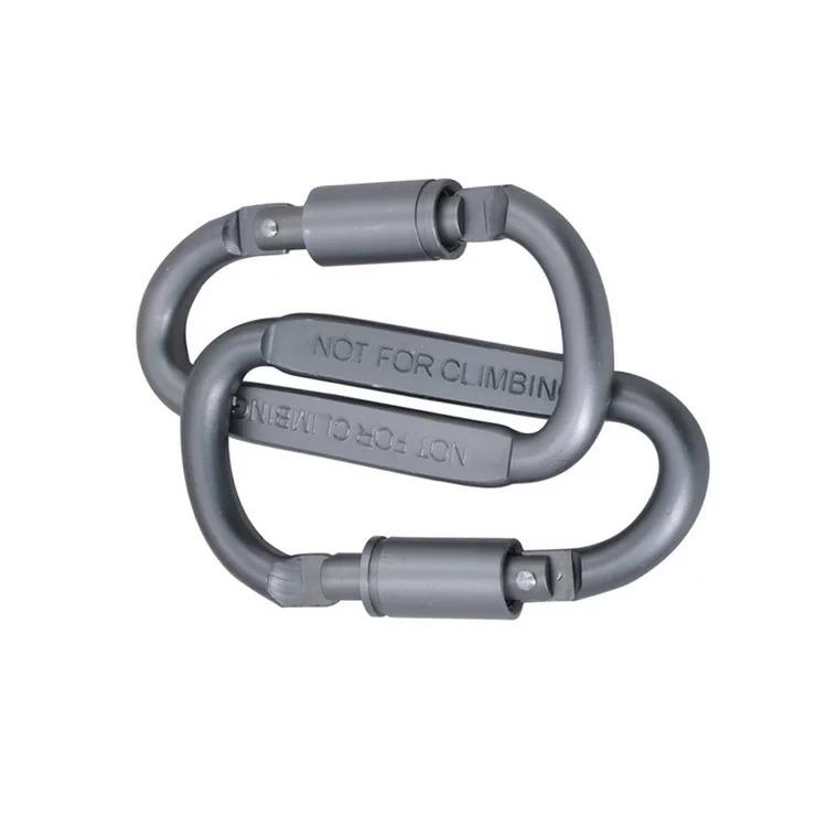 ロック付き カラビナ 2個セット 登山 キャンプ リギング アウトドアに大活躍 アルミ キーカラビナホルダー Cara2set 海外輸入