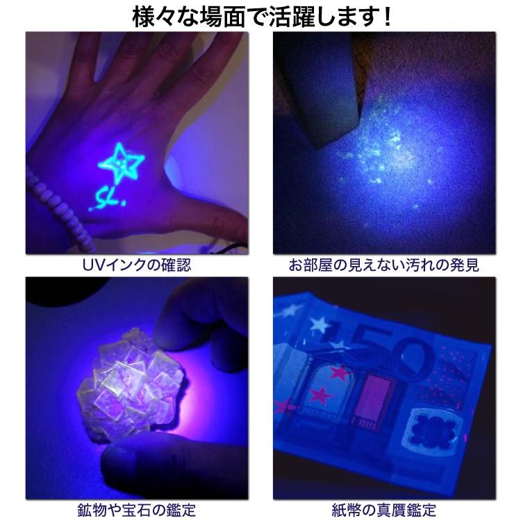 365nm UVライト 紫外線ライト アニサキス発見 ブラックライト 真贋鑑定