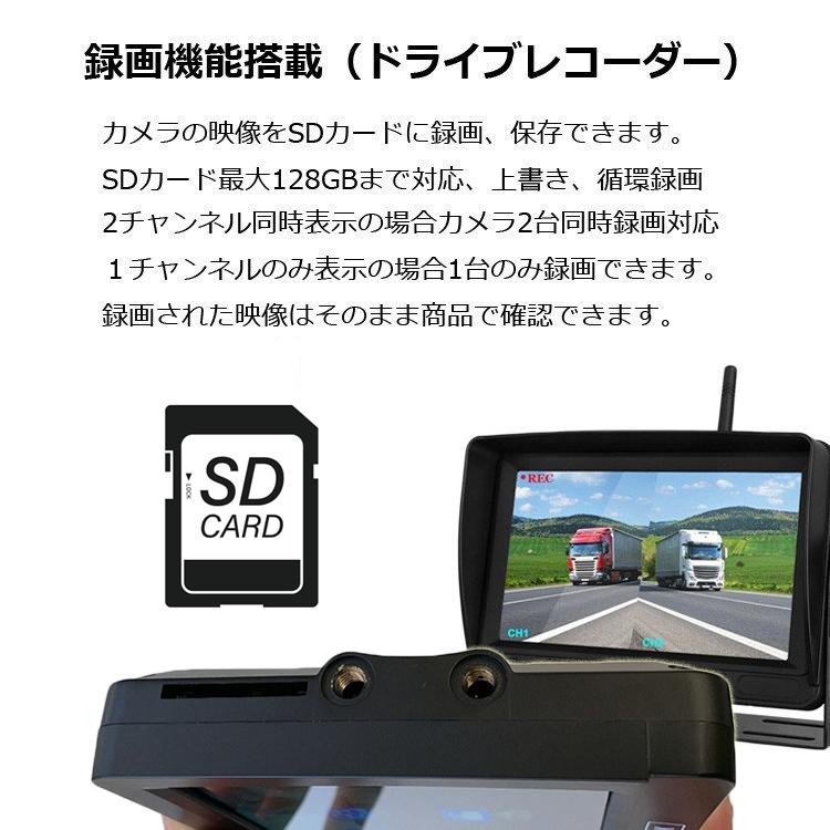 デジタルワイヤレスバックカメラセット 2分割 録画機能搭載 720P
