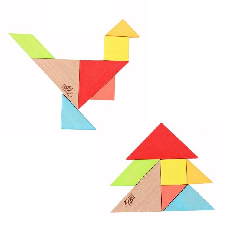 木製パズル 立体パズル 組み合わせ 木のおもちゃ 知育玩具 教育 脳トレ シルエットパズル 木のぬくもり カラフル木製パズル 立体パズル ブロック 7ピース PZU7M |  | 03