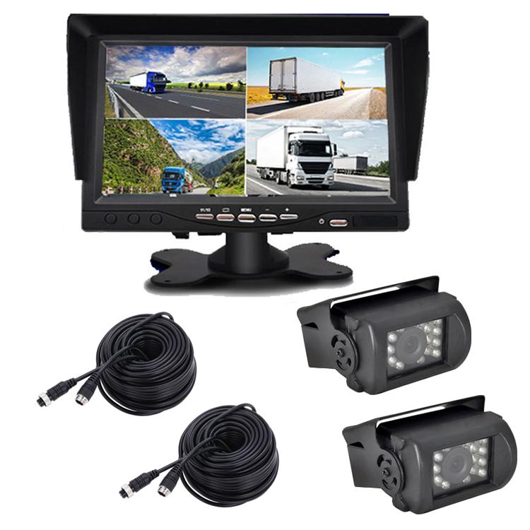 12/24V トラック対応 ドライブレコーダー 4PINタイプ 7インチ遮光式