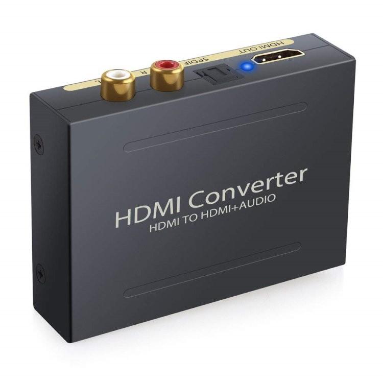 HDMIデジタルオーディオ分離器 HDMI to + 光デジタル SPDIF +Audio 授与 送料無料でお届けします 分離器 HDMI2AUD オーディオ RCA HDMIから音声信号分離 出力 1080P対応
