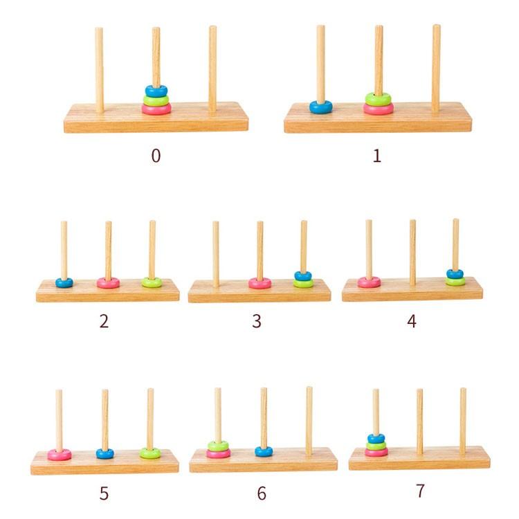 数学パズル ハノイの塔 10段 カラフルな木製パズル エイジレスで楽しめる 頭の体操 脳トレゲーム 安全な水性塗料使用 対象年齢3歳以上 HANOI10S |  | 04