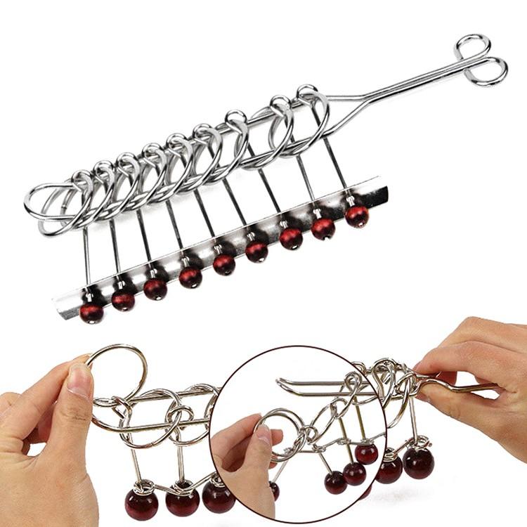 九連環 中国古来の知恵の輪 チャイニーズリング メタル製 初心者から