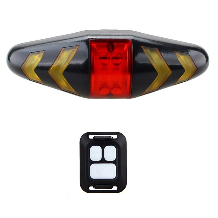 自転車用テールライト 無線リモコン操作 USB充電式 左折右折ウインカー ブレーキ SOS警告灯 事故防止 LEDウインカーライト  ワイヤレスウインカー RBLIN01